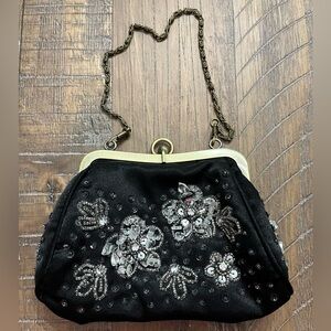 Black Embellished Evening Bag